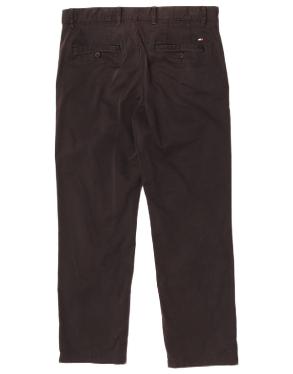 Tommy Hilfiger Pantalones chinos rectos para hombre W30 L26 Algodón negro