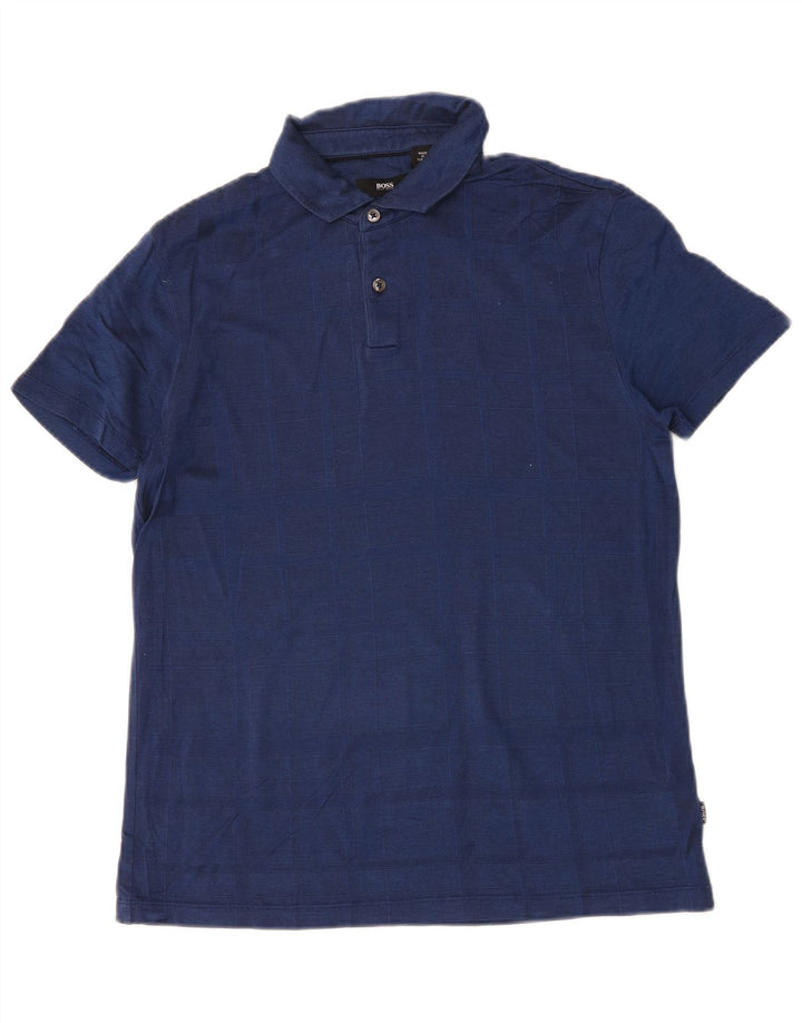 Hugo Boss Hombre Polo Regular Fit Algodón Azul Marino Medio