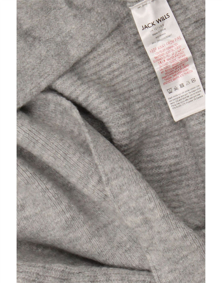 Jack Wills Suéter tipo cárdigan largo extragrande para mujer UK 42 Gris medio