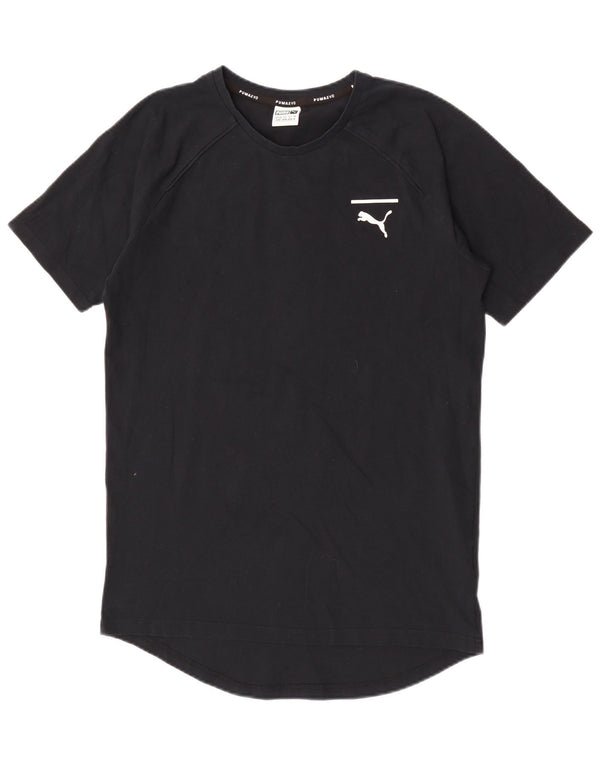 Puma Camiseta gráfica para hombre Top Medium Black Cotton