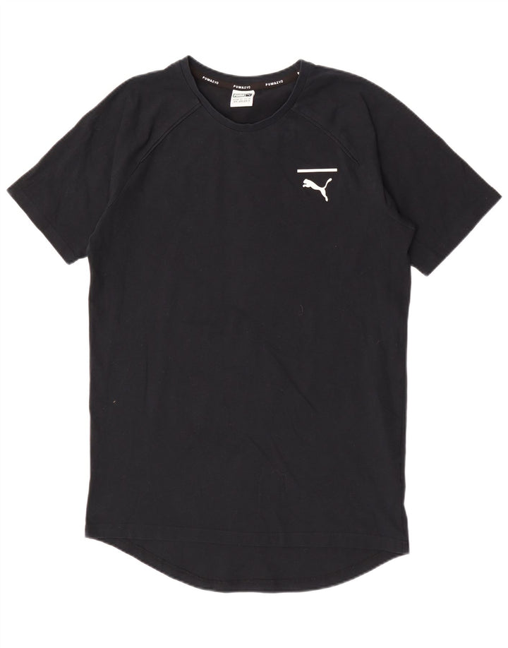 Puma Camiseta gráfica para hombre Top Medium Black Cotton