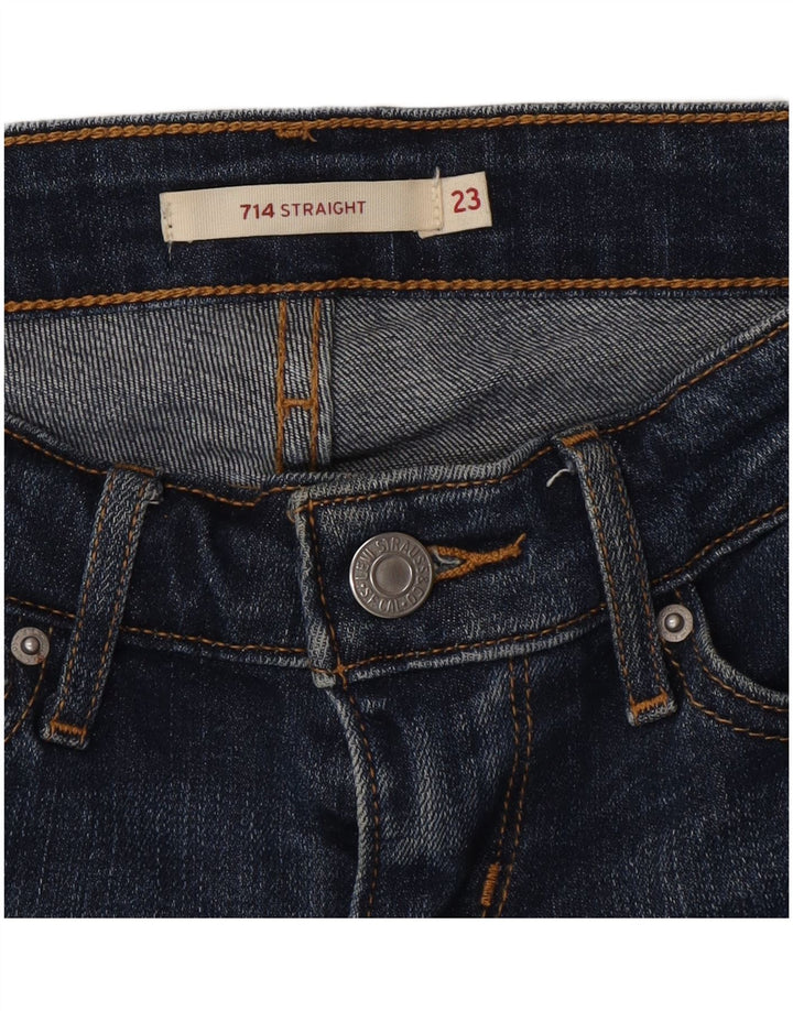 Vaqueros Levi's Mujer 714 Rectos W23 L33 Algodón Azul
