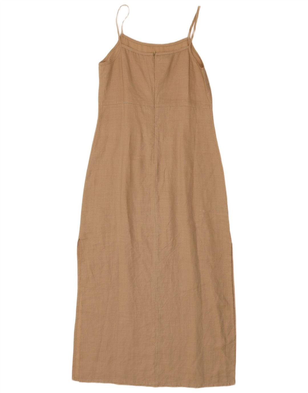 STEFANEL Vestido de verano para mujer UK 8 Small Beige Ramie
