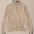 Kappa Mujer Zip Neck Sudadera Jumper UK 44 Medium Beige Colorblock