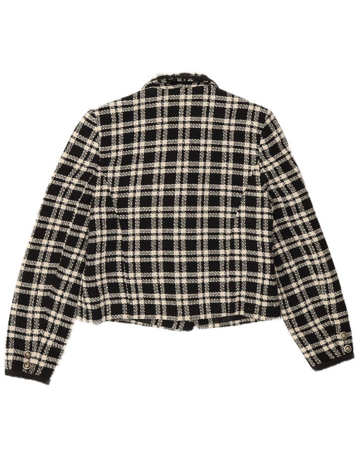 Yessica Chaqueta Blazer De Doble Botonadura Para Mujer EU 40 Medium Black Check Wool