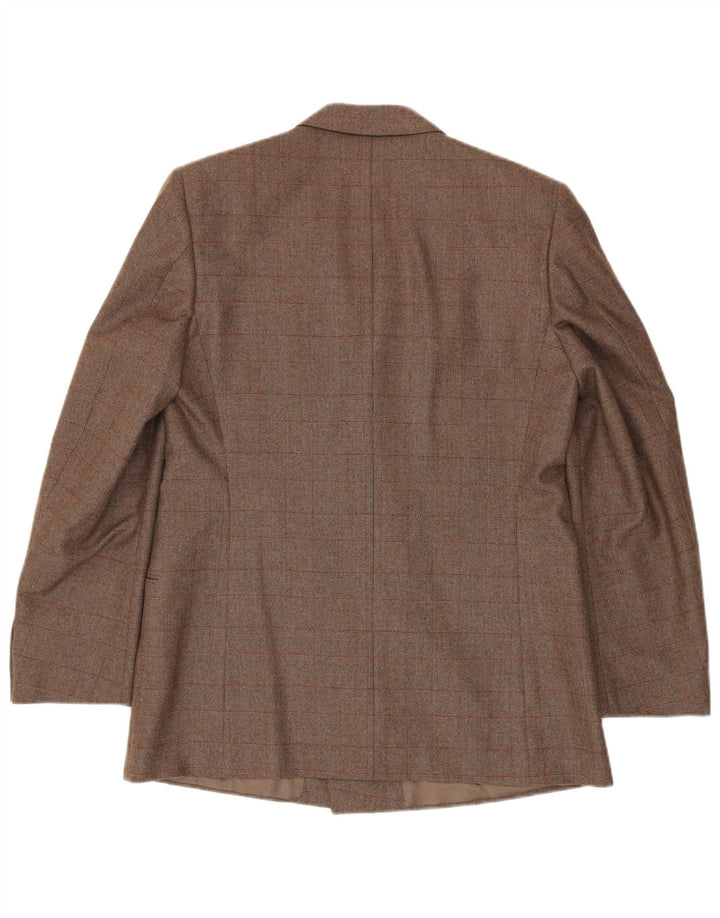 Corneliani Chaqueta tipo blazer con doble botonadura para hombre IT 50 Large Brown Check