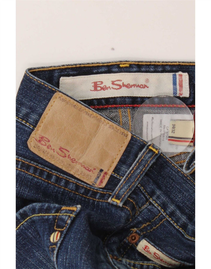 Ben Sherman Vaqueros rectos para hombre W34 L32 Algodón azul
