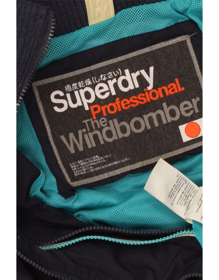 Superdry Chaqueta impermeable The Windbomber Graphic para mujer, talla S, azul marino