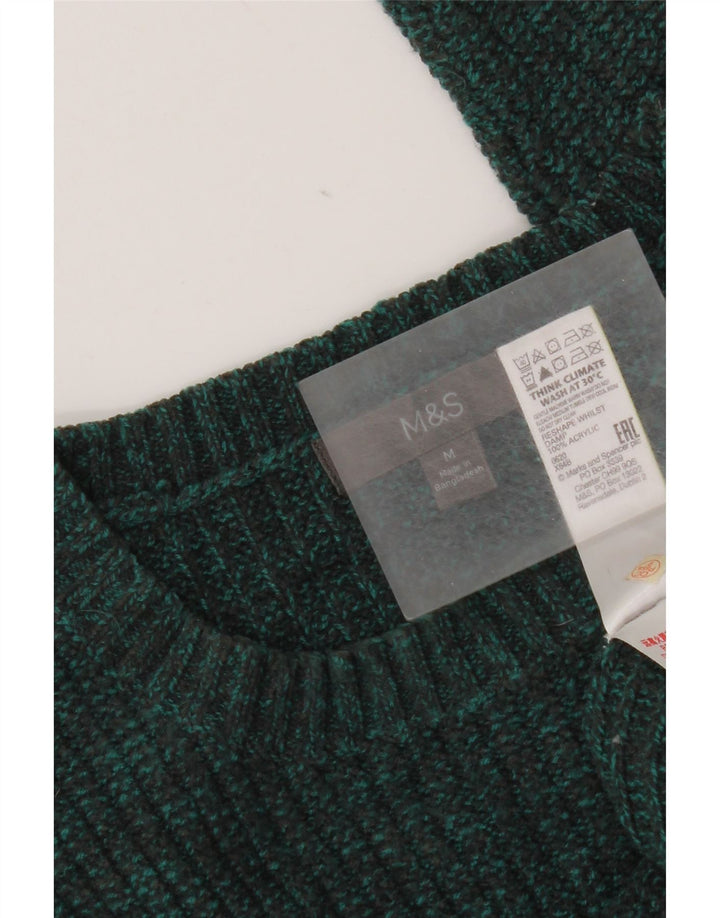 Marks & Spencer Jersey De Cuello Redondo Para Hombre Acrílico Moteado Verde Medio