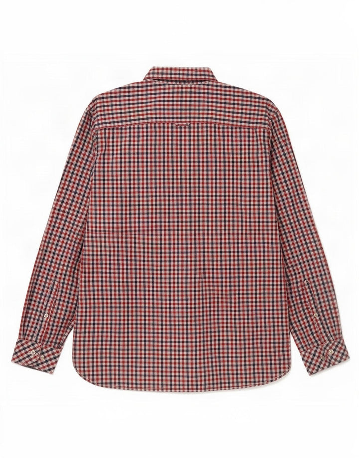 Camisa de corte clásico para hombre Joules Algodón a cuadros rojo grande