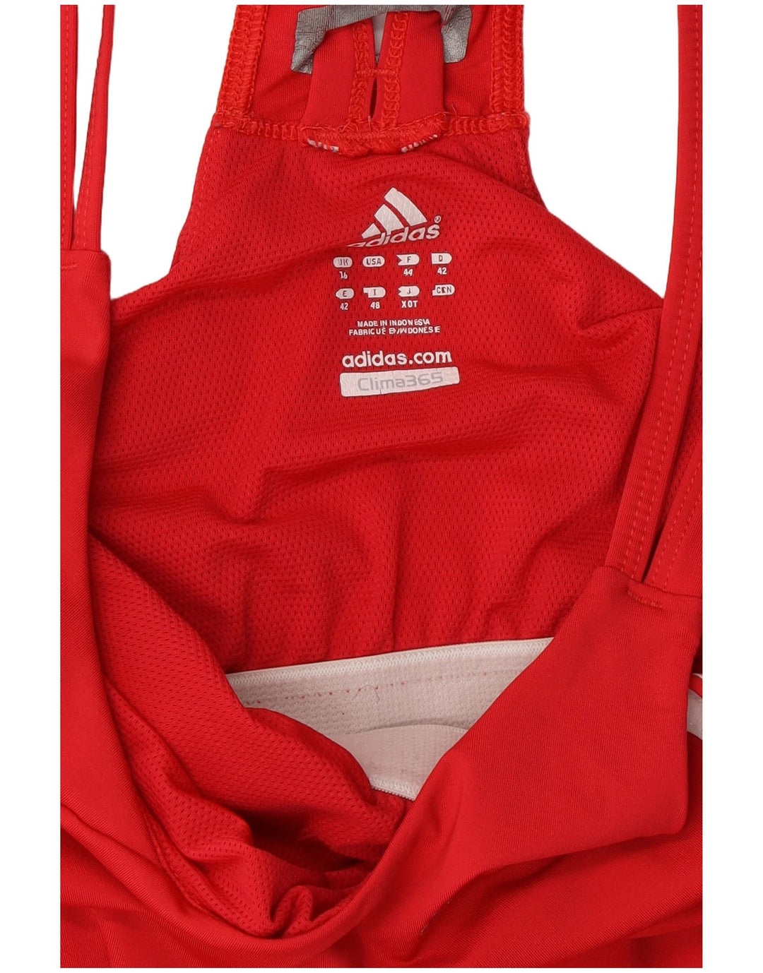 ADIDAS Mujer Clima 365 Chaleco Top UK 16 Grande Rojo