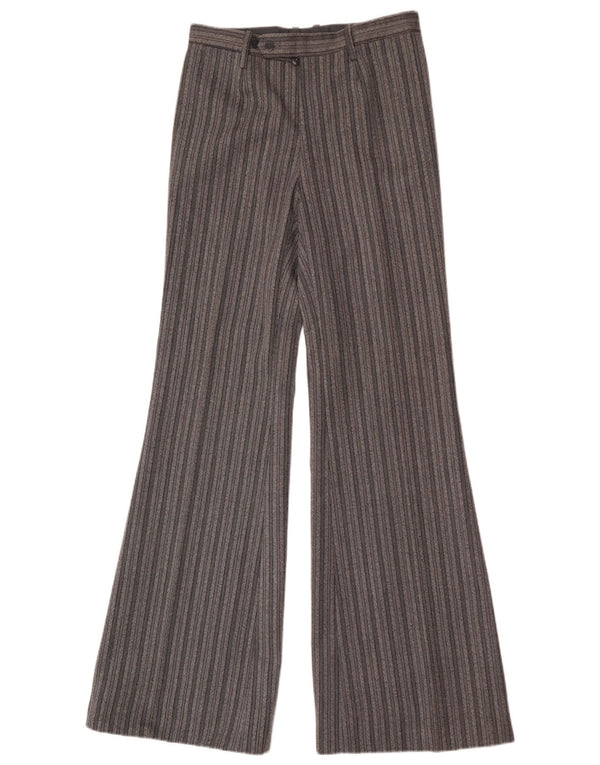 Pantalones casuales acampanados vintage para hombre W28 L34 rayas grises