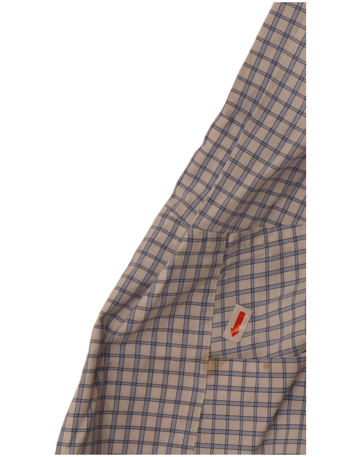 Eddie Bauer Camisa Hombre XL Blanco Cuadros Algodón