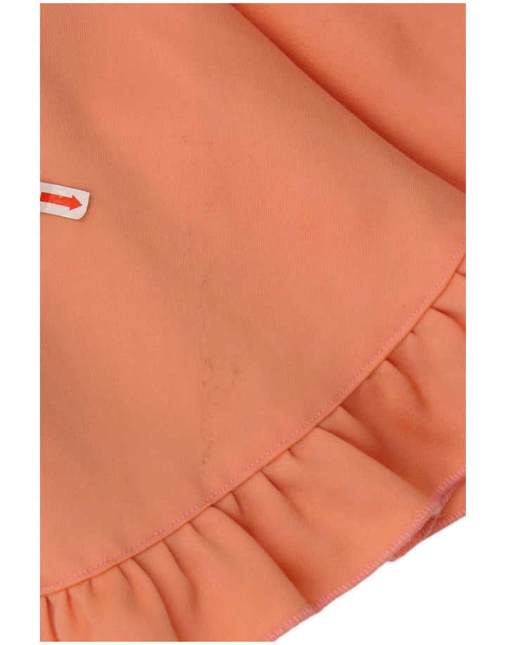 VINTAGE Falda acampanada para mujer W24 XS Naranja