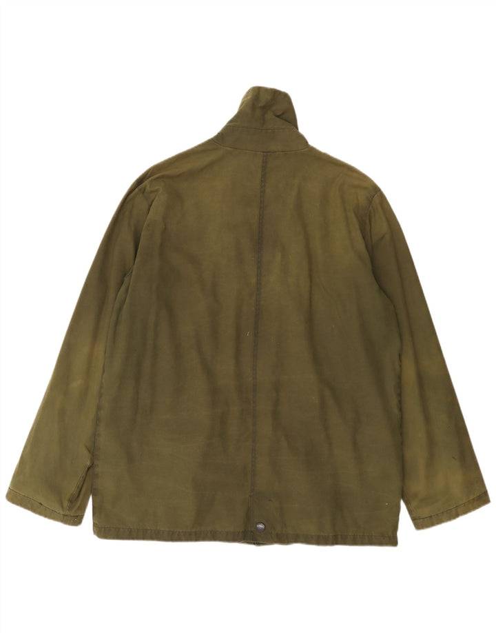 Chaqueta de algodón encerado para hombre Crane UK 38 Algodón verde medio
