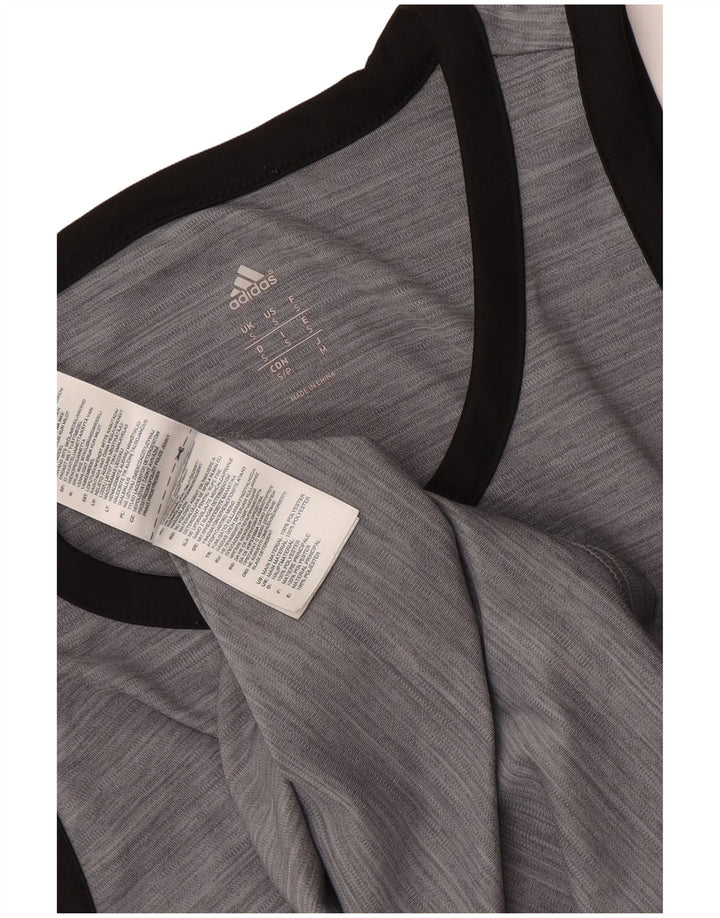 Adidas Hombre Chaleco Top Pequeño Gris Moteado Poliéster