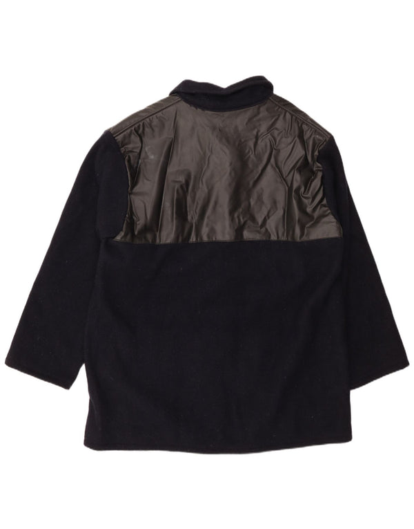 VINTAGE Abrigo holgado para hombre IT 44 XS Lana color block azul marino