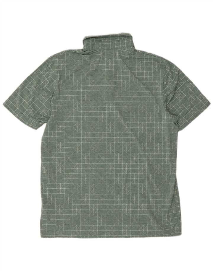 Polo Adidas Hombre Poliéster Geométrico Verde Medio
