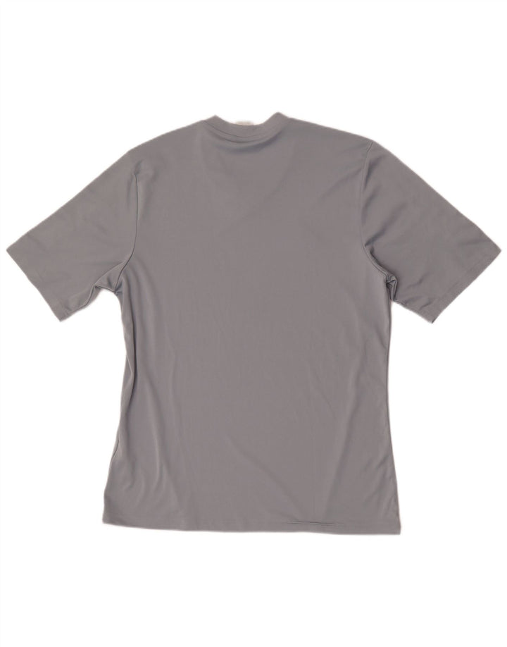 Adidas Hombre Camiseta Top Grande Gris Poliéster