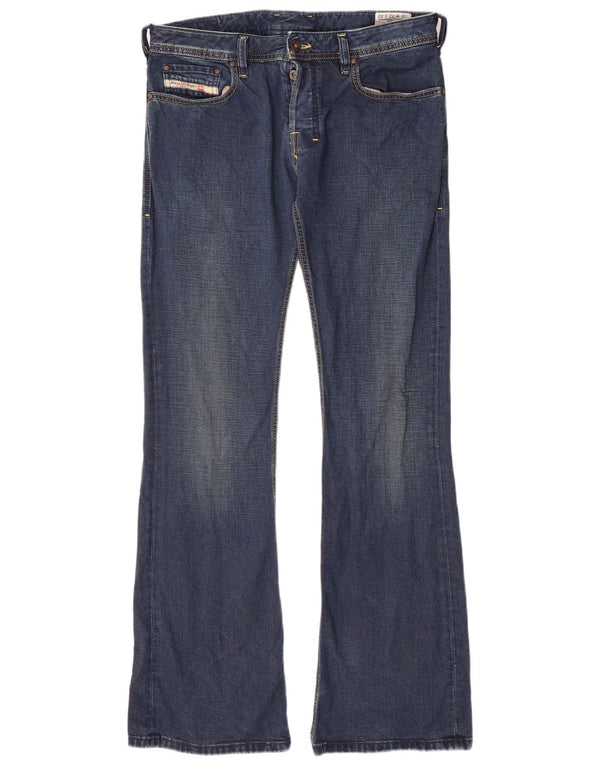 Diesel Hombre Bootcut Jeans W32 L33 Algodón Azul