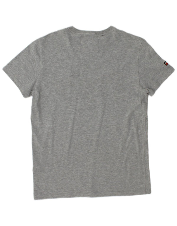 SUPERDRY Camiseta gráfica para hombre Top de algodón gris medio