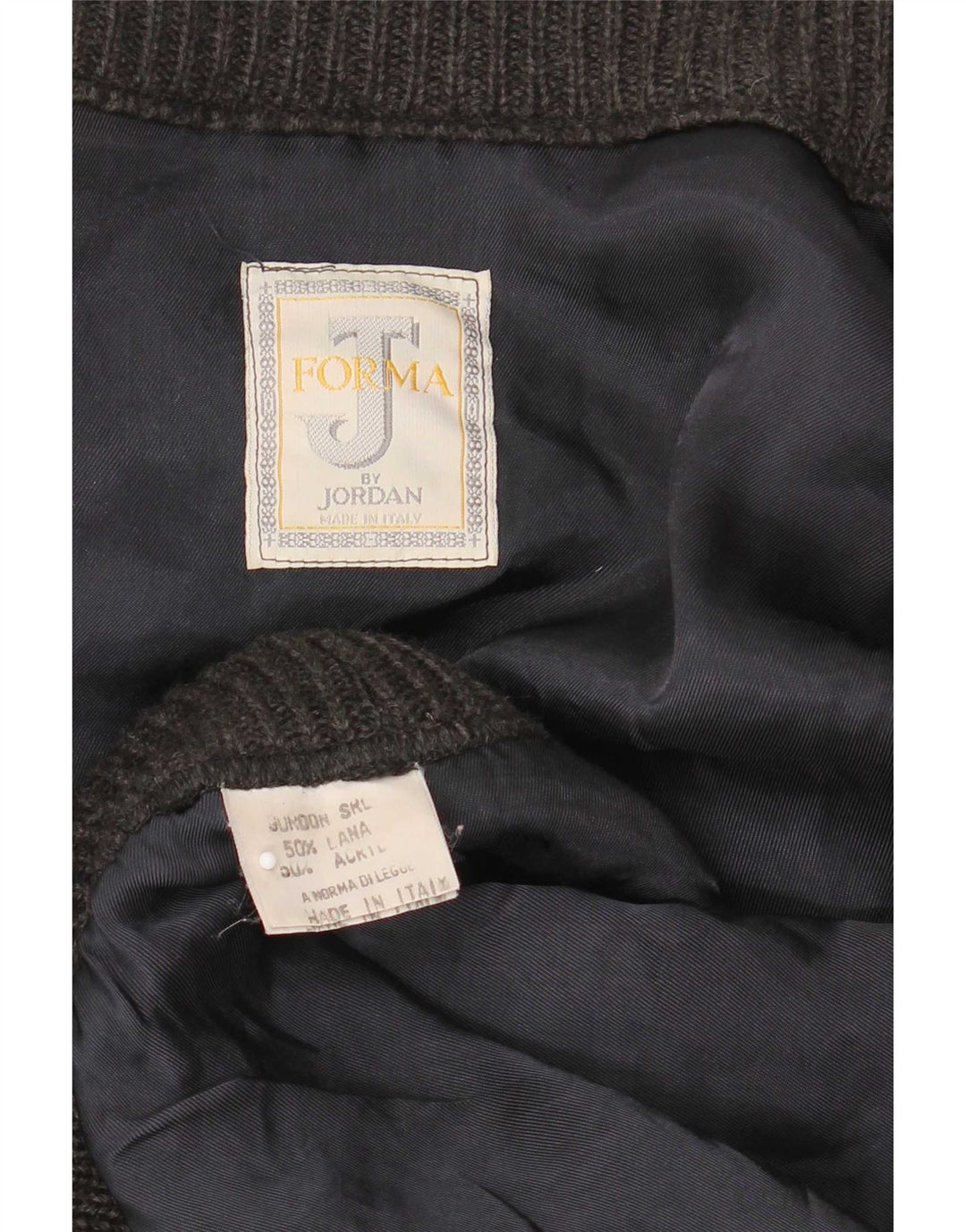 Vintage hombres Cardigan suéter 2XL lana gris