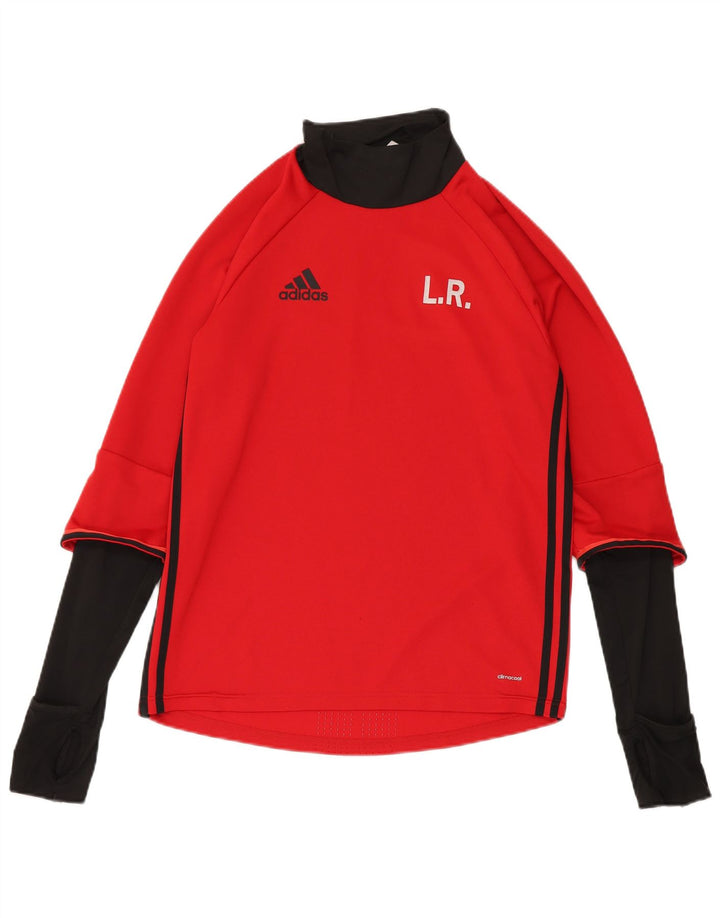 Adidas Hombre Graphic Top Manga Larga Poliéster Rojo Medio