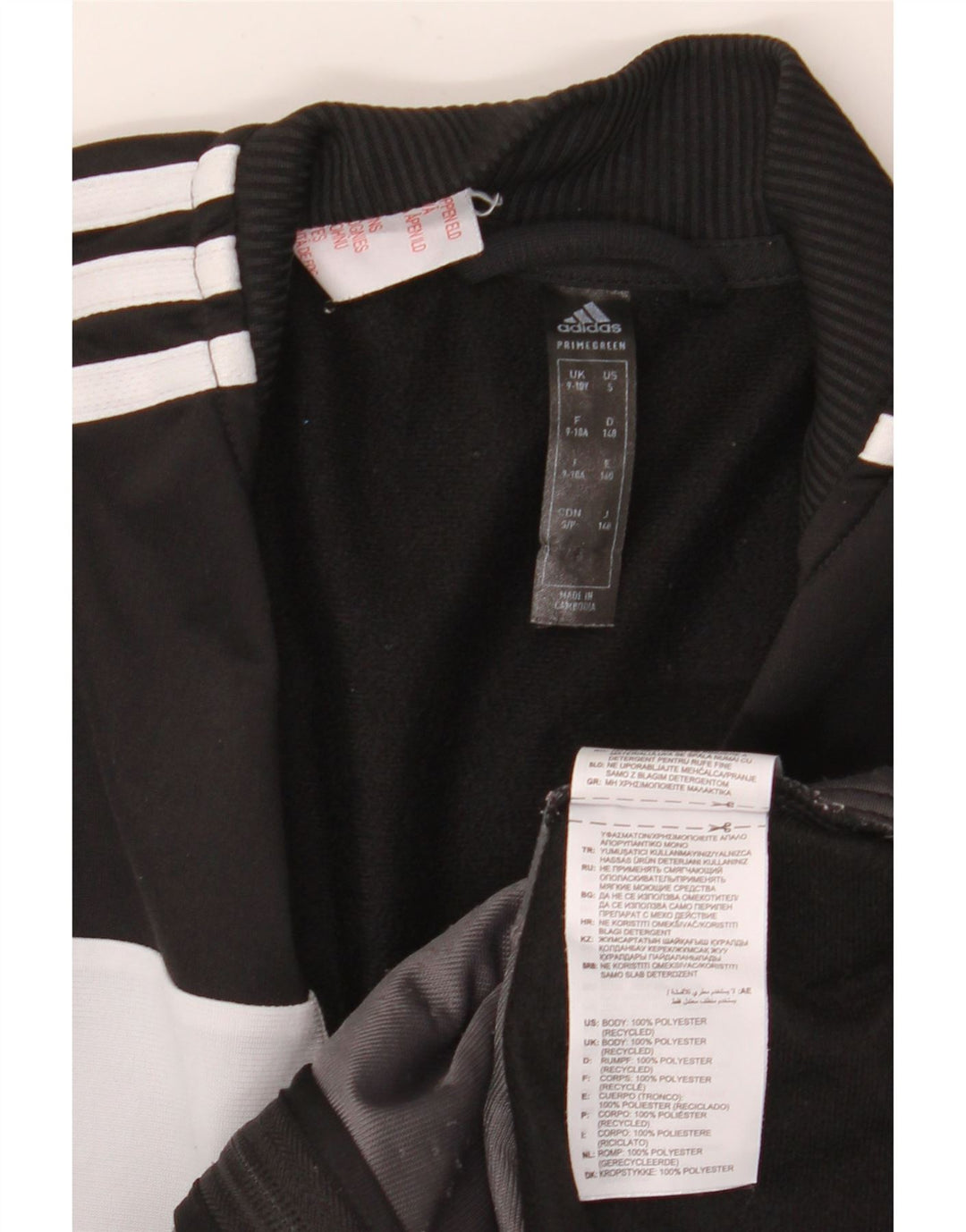 Adidas - Chaqueta de chándal para niño, 9-10 años, color negro, poliéster