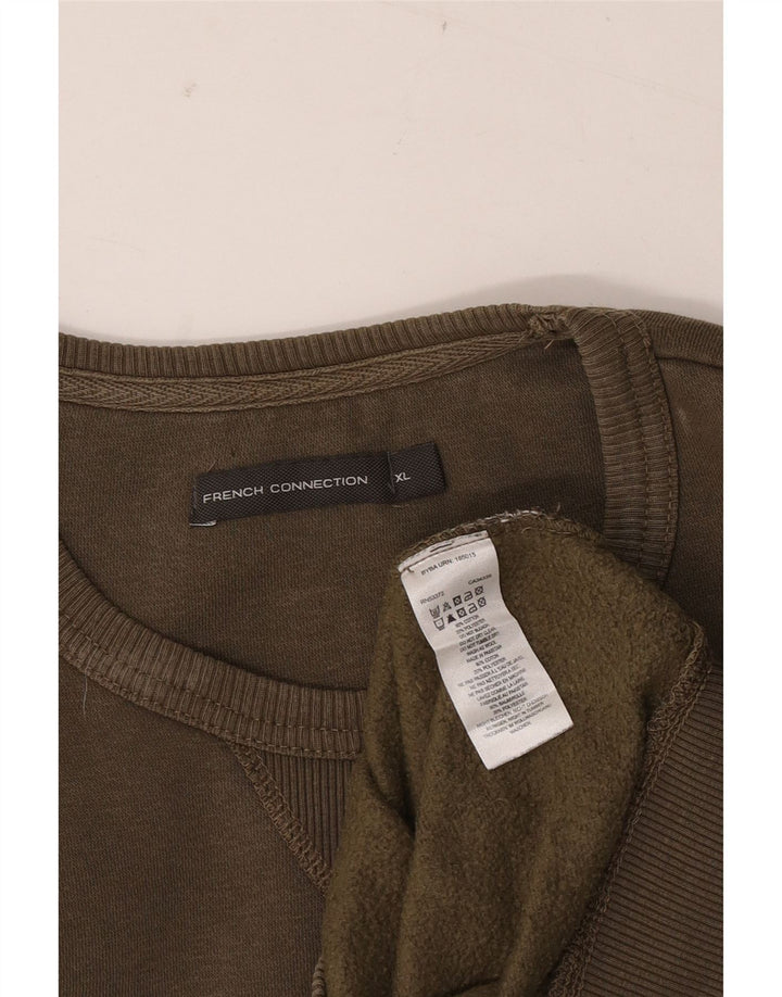 FRENCH CONNECTION Sudadera Hombre XL Caqui Algodón