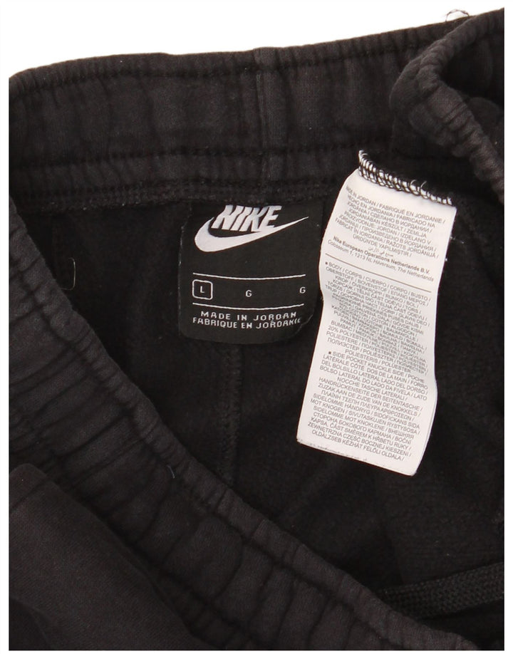 NIKE Hombre Pantalones de Chándal Joggers Large Negro Algodón