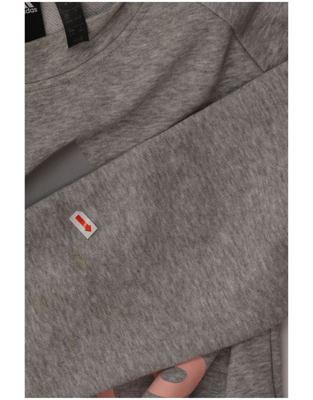 ADIDAS Sudadera gráfica para mujer Jumper UK 14/16 Grande Gris Algodón