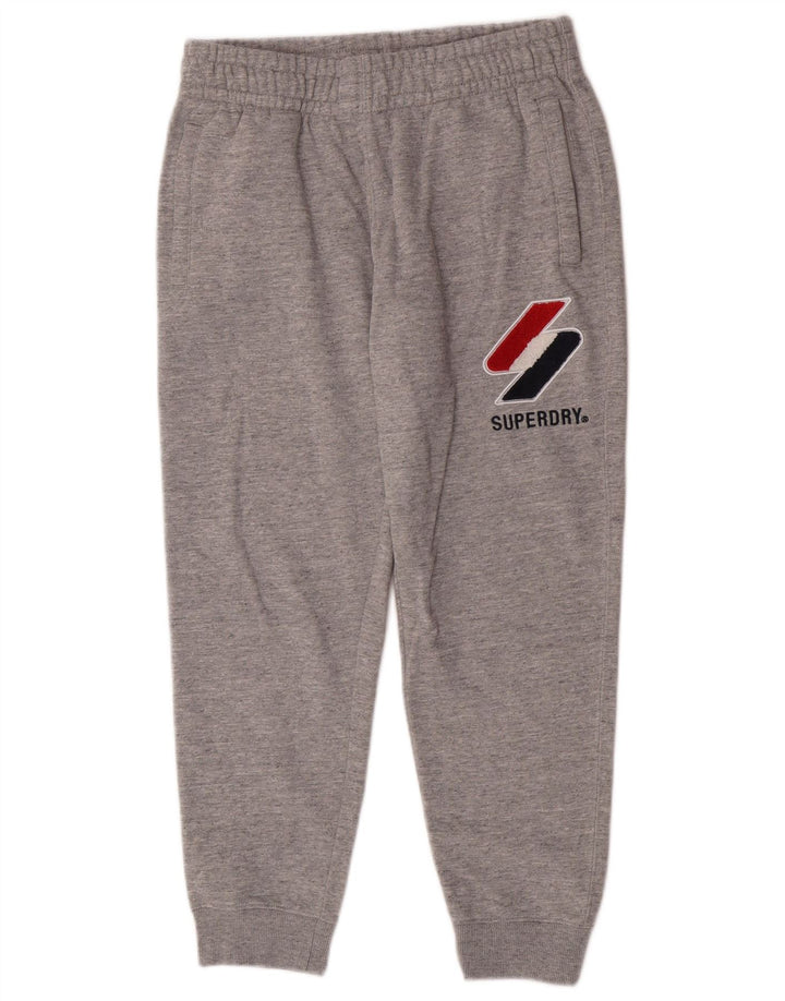 Superdry Hombre Pantalones De Chándal Gráfico Joggers Gris Medio Moteado