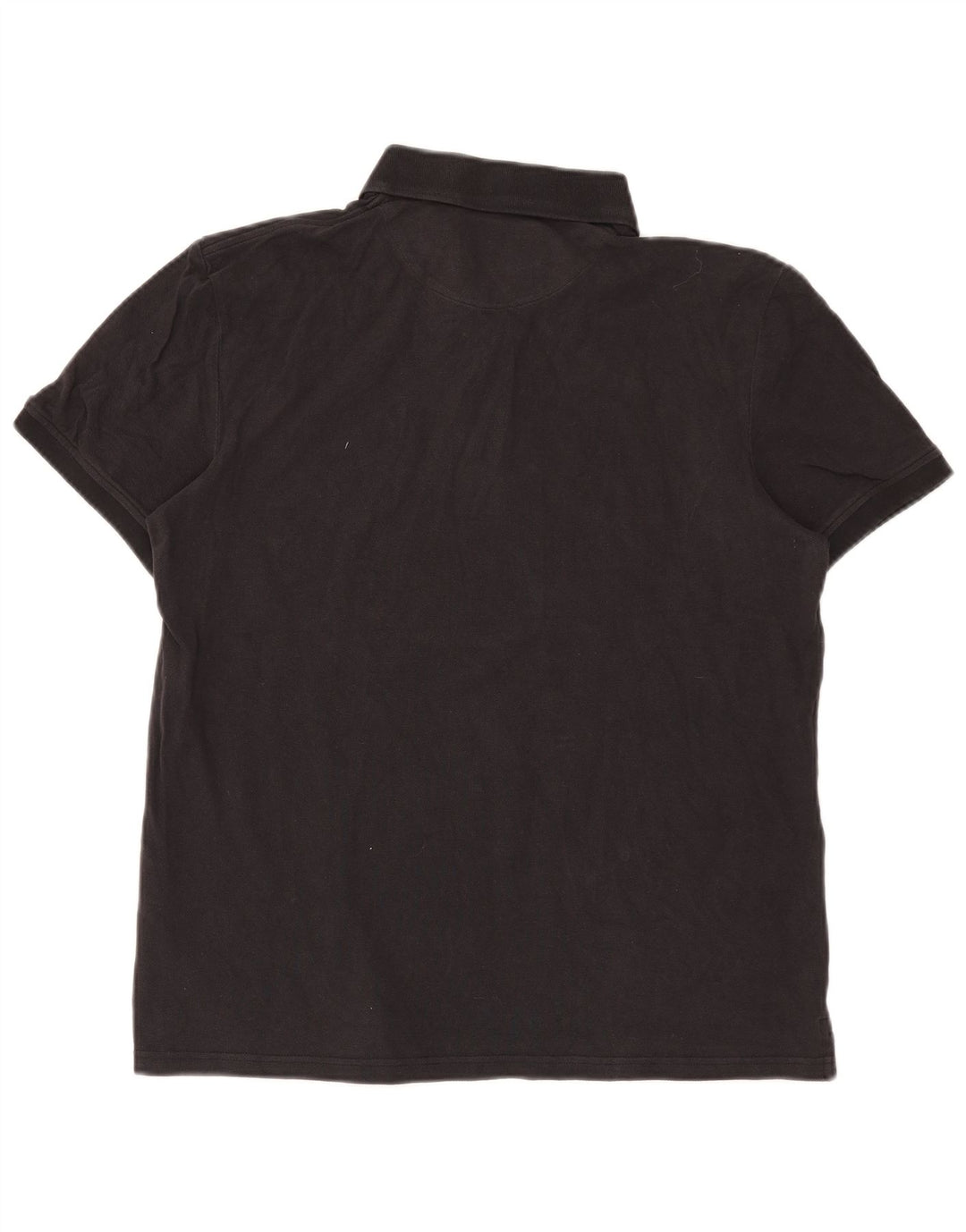 Lyle & Scott Polo para hombre grande de algodón negro