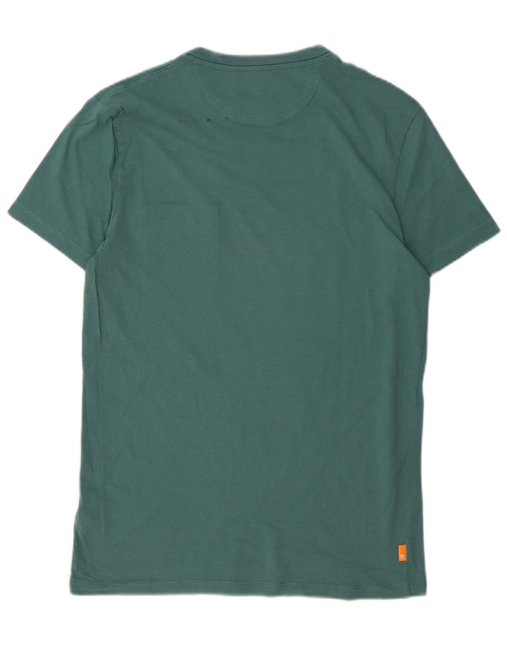 Timberland Hombre Slim Fit Camiseta Top Algodón Verde Medio