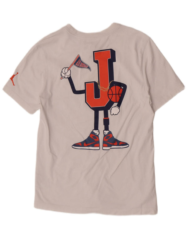 Jordan - Camiseta gráfica de ajuste estándar para hombre, talla mediana, algodón blanco