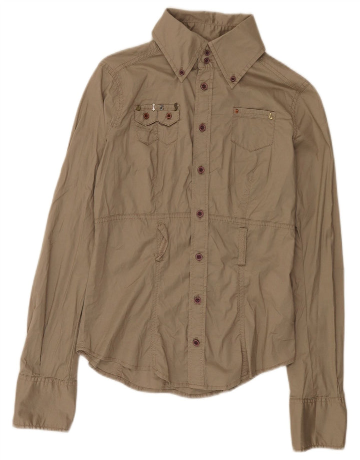 Camisa Diesel Mujer UK 10 Small Gris Algodón
