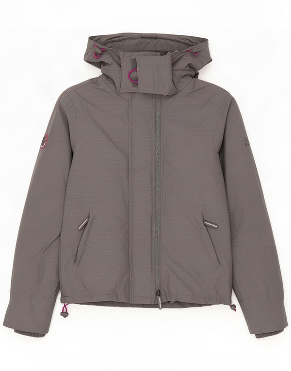 Chaqueta cortavientos con capucha Superdry para mujer UK 40 Small Grey