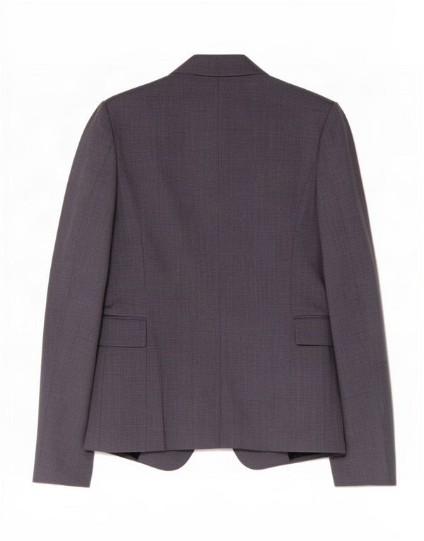 Zara Mujer Chaqueta Blazer De 1 Botón UK 6 XS Acetato Azul Marino