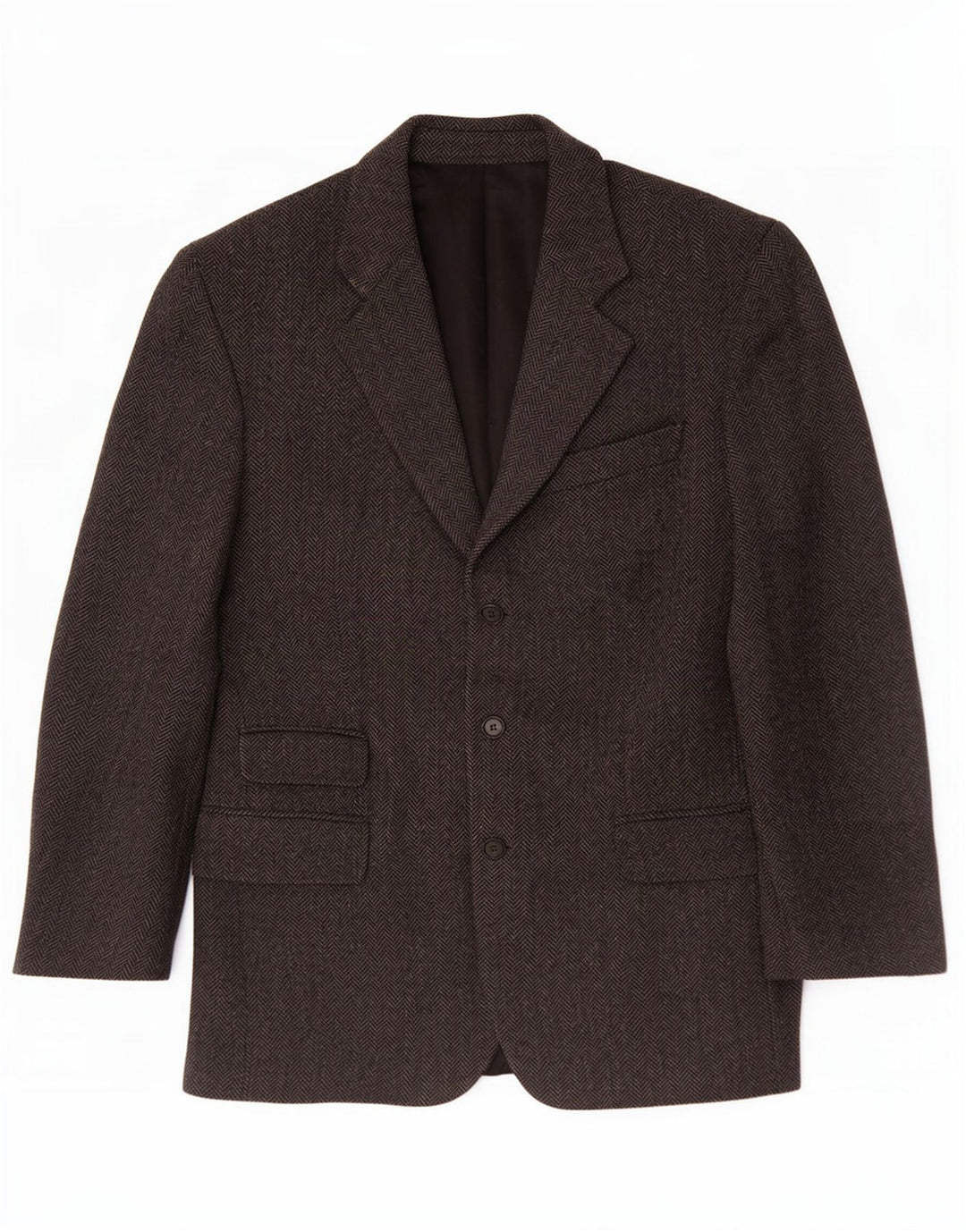 Vintage hombres 3 botones Blazer chaqueta Reino Unido 38 gris medio
