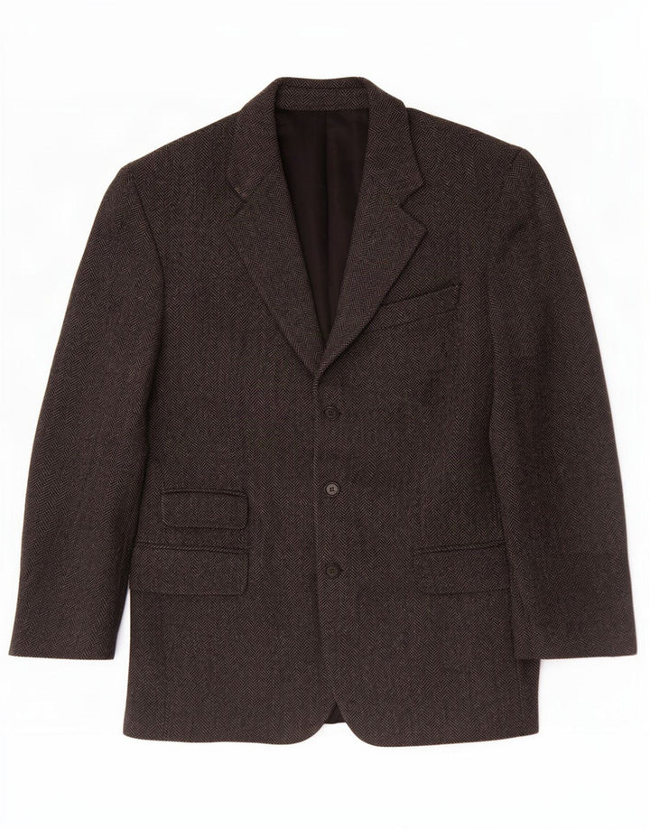 Vintage hombres 3 botones Blazer chaqueta Reino Unido 38 gris medio