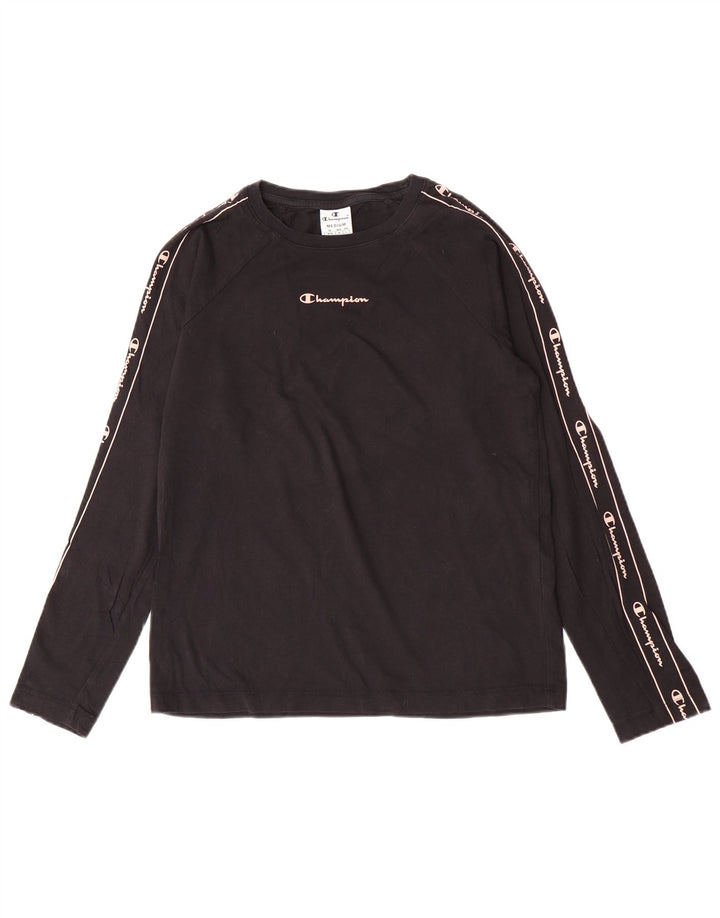 Champion Top gráfico para mujer de manga larga UK 42 Medium Black