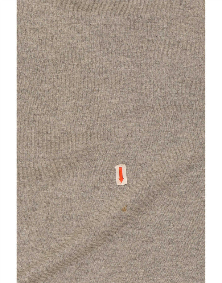 Zara Hombre Jersey Cuello Redondo Seda Gris Medio