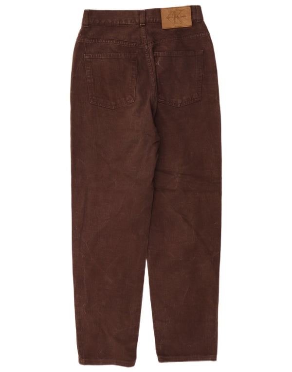 Vaqueros Calvin Klein De Cintura Alta Y Ajuste Holgado Para Mujer W28 L28 Algodón Marrón