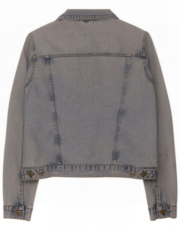 Topshop Chaqueta vaquera para mujer UK 10 Small Blue Cotton
