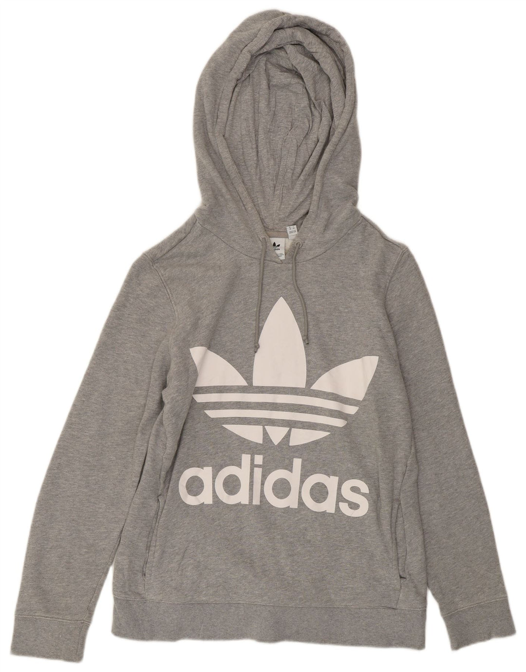 ADIDAS Jersey con capucha gráfico extragrande para mujer Reino Unido 10 Pequeño algodón gris