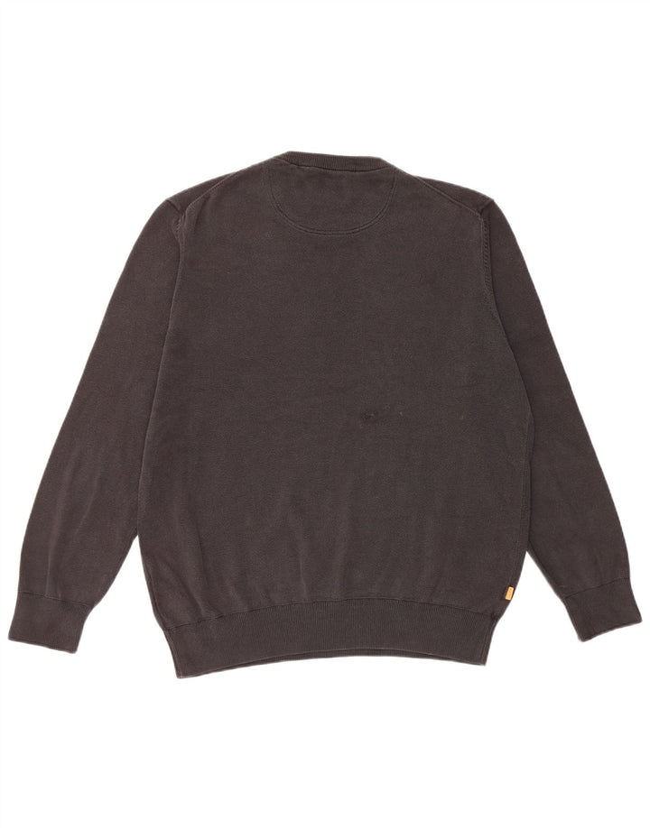 Timberland - Jersey de cuello redondo para hombre, talla grande, algodón negro