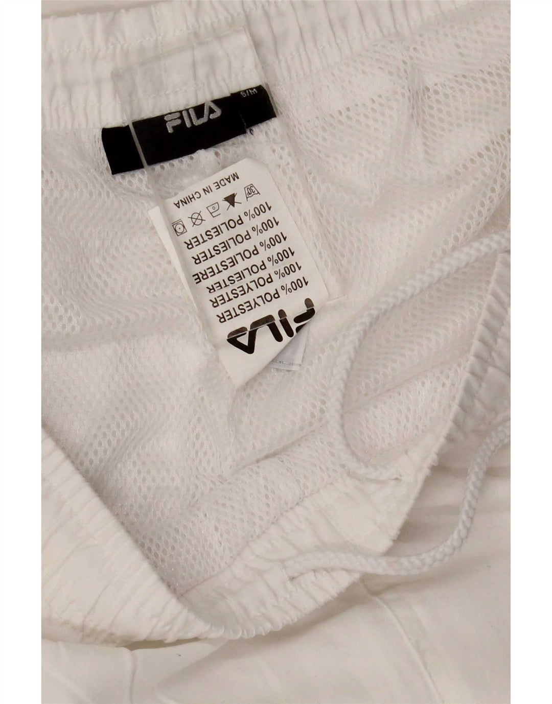Fila Pantalones de chándal para mujer UK 10 Small White Poliéster