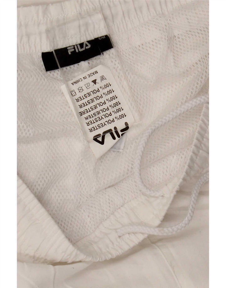 Fila Pantalones de chándal para mujer UK 10 Small White Poliéster
