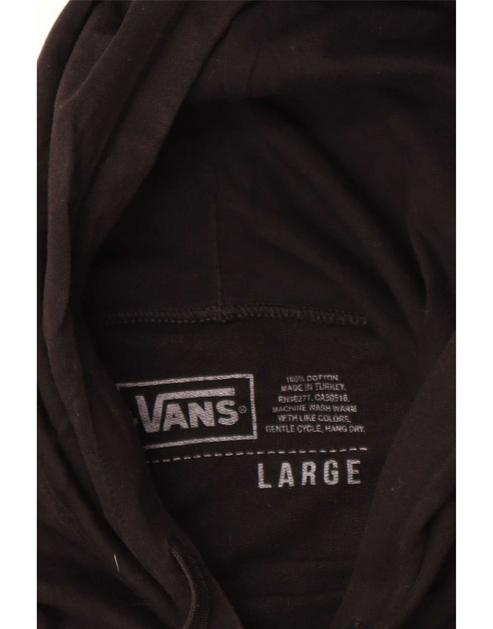 Vans Hombre Sudadera Con Capucha Gráfica Jersey Grande De Algodón Negro