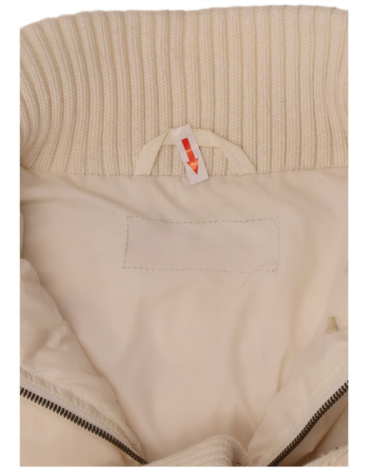 Chaqueta acolchada con capucha para mujer Phard UK 44 Medium White Nylon